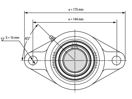 FAG Lagerblok Ovaal UCFL208 (40mm)