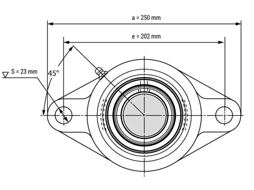 FAG Lagerblok Ovaal UCFL212 (60mm)