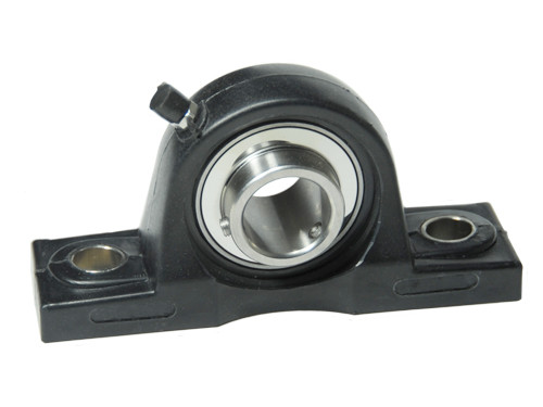 IBB Lagerblok Kunststof Behuizing Zwart Staand TP-UCP205 RVS (25mm)