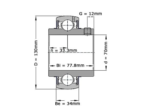 NTN Insert lager UCX14 D1 (70mm)