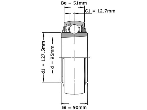 Foto van NSK Insert Lager UK319 D1 (85mm) NSK Insert Lager UK319 D1 (85mm)