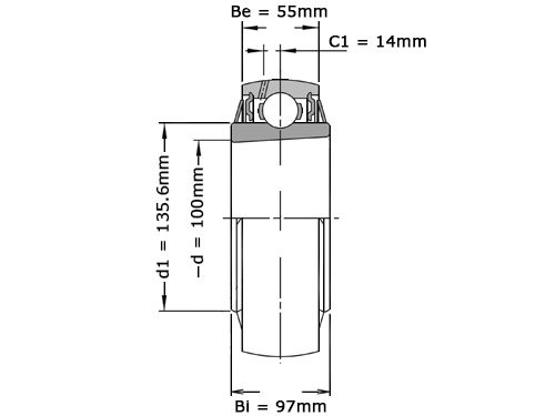 Foto van NSK Insert Lager UK320 (100x215x73mm) NSK Insert Lager UK320 (100x215x73mm)