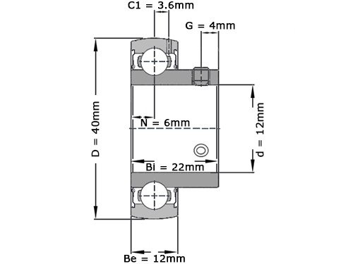 SNR Insert Lager US201 G2 (12mm)