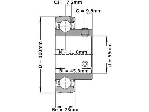 SNR Insert Lager US211 G2 (55mm)