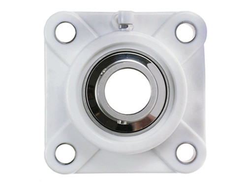 IBB Lagerblok Kunststof Wit Vierkant TP-UCF206 RVS (30mm)