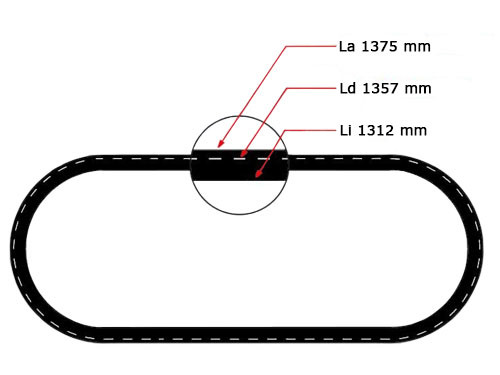 Optibelt V-Snaar  XPA1357 