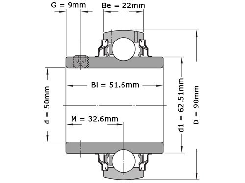 SKF Insert Lager YAR210 2F (50mm)