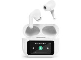 Bluetooth draadloze earbuds + LCD oplaadcase wit foto