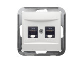 PEHA Badora LW inbouw unit UTP CAT6 RJ45 dubbel foto