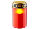 LED rouwlicht 12cm met timer rood (excl. 2xC batterij) foto