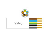 Kabel H05VV-F VMVL rond 5x0,75qmm wit 100 Meter foto