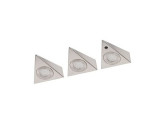LED driehoek spot set a3 7,5W IR Sensor 3000K gesch. staal foto