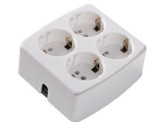 Tafelcontactdoos RA 4V vierkant wit foto