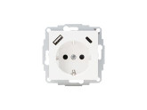 Kopp HK07 WIT inbouw stopcontact wcd RA + USB +USB-C foto