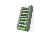 GP Batterijlader USB 6H met 4xAAA en 4xAA batterij foto