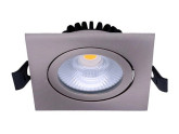 LED inbouwspot 6W 2700K 85mm 60gr vierkant verstelbaar geschuurd staal foto