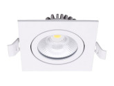 LED inbouwspot 6W 2700K 85mm 60gr vierkant verstelbaar wit foto