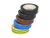 Isolatietape PVC 19mm set a 5 rollen 20m foto