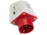 CEE 5P/16A/400V opbouw wcd rood met pennen foto