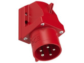 CEE 5P/32A/400V opb wcd rood met pennen en fasewisselaar foto