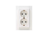 Kopp HK07 WIT inbouw stopcontact wcd RA dubbel foto