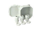 Kabeldoos Attema WD2 IP56  + 3 wartels M20 IP67 grijs foto