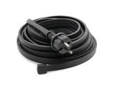 Prikkabel zwart 100m met gemonteerde stekker en eindkap foto