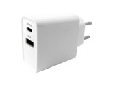 USB + USB-C snellader 20W wit foto