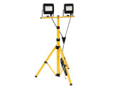LED Bouwlampen 2x30W op tripod statief 4000K IP65 geel foto
