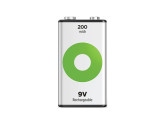 GP NiMH oplaadbare batterij E 9V 200mA blister(1) foto