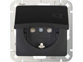 Kopp HK05 mat zwart inbouw stopcontact wcd RA met deksel foto