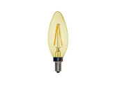 LED kaars E14 2-15W 2200K filament gold dimbaar foto