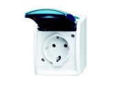 Busch Jaeger SWD opbouw stopcontact wcd RA blauw foto