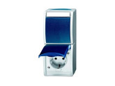 Busch Jaeger SWD opbouw combinatie RA wissel verticaal blauw foto