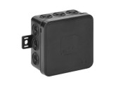 Kabeldoos IP54 zwart vierkant 75x75x41mm foto