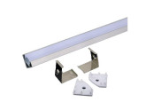 LED hoekprofiel opbouw  19x19mm 2m mat foto