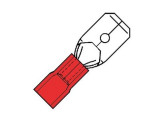 Kabelschoen vlaksteker male rood 6.3x0.8mm foto