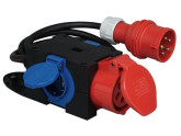 CEE verdeelblok 5P/16A/400V naar 1xCEE + 2xWCD foto