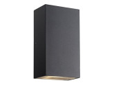LED Wandlamp Rold plat zwart 10,5W 3000K IP54 foto