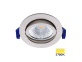 LED inbouwspot 5W 2700K 85mm 60gr rond verstelbaar geschuurd staal foto