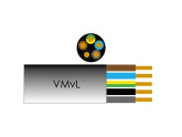 Kabel H05VV-F VMVL rond 5x1,5qmm wit 100 Meter foto