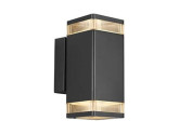 Wandlamp Elm 2x GU10 zwart IP44 foto