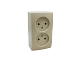 PEHA CREME opbouw stopcontact dubbel wcd foto