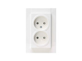 Kopp HK07 WIT inbouw stopcontact wcd dubbel foto