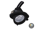 LED downlighter zwart 30W banaan model 60gr. Tri-White foto