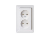 Kopp HK02 arctic wit inbouw stopcontact wcd dubbel foto