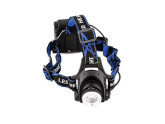 LED hoofdlamp zoom 5W aluminium zwart 4xAA foto