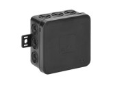 Kabeldoos IP54 zwart vierkant 85x85x41mm foto