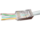 Modulaire plug RJ45 afgeschermd doorsteekmontage zak(100) foto