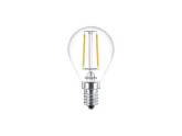 Philips LED kogel E14 2-25W 2700K filament helder blister foto